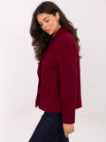 Elegant short coat in burgundy