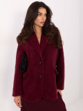 Elegant burgundy transitional coat with lining