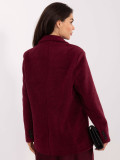 Elegant burgundy transitional coat with lining