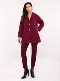 Elegant Transitional Coat in Burgundy