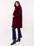 Burgundy coat with lining and pockets