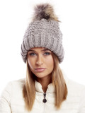 Brown Cable Knit Beanie