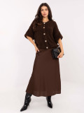 Elegant brown maxi skirt
