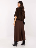 Elegant brown maxi skirt