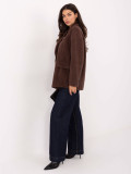 Elegant brown transitional coat with lining