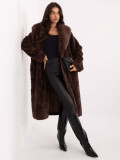 Long elegant brown coat with lining
