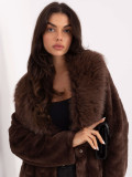 Long elegant brown coat with lining