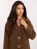 Short elegant transitional coat in brown