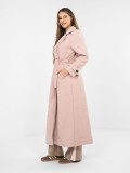 Elegant transitional coat in dark pink
