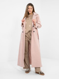 Elegant transitional coat in dark pink
