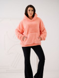 Peach orange hoodie with pocket