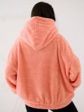 Peach orange hoodie with pocket