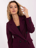 Elegant burgundy striped blazer
