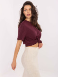 Stylish Bordeaux T-Shirt with Short Sleeves