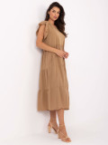 Oversize Brown Dress with Ruffle