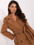 Elegant Transitional Coat in Camel Color