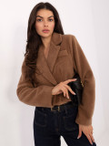 Short elegant camel coat