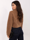 Short elegant camel coat