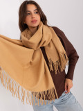 Brown Women's Scarf with Fringes