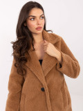 Stylish camel coat with lining
