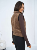 Beige Faux Fur Vest