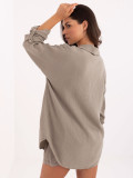 Beige Women's Long Sleeve Shirt