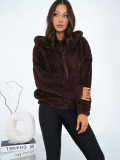 Women's brown hoodie with zipper