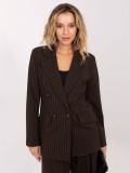 Elegant brown striped blazer