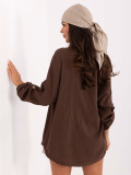 Elegant Brown Long Sleeve Shirt