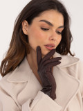 Dark brown gloves with warm lining