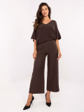 Elegant Brown High-Waisted Pants
