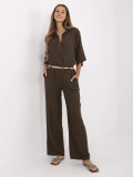Elegant Brown High-Waisted Pants