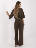Elegant Brown High-Waisted Pants