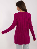 Purple sweater with textured pattern