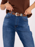 Women's mom jeans with high waist in dark blue