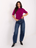 Women's balloon fit high-waisted jeans, dark blue