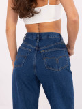 Stylish Wide Leg Jeans in Dark Blue