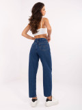 Stylish Wide Leg Jeans in Dark Blue