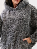 Women's dark grey hoodie with hood and pocket
