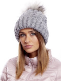 Dark Gray Cable Knit Beanie