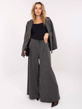 Elegant grey palazzo trousers with stripes