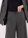 Elegant grey palazzo trousers with stripes