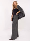 Elegant grey palazzo trousers with stripes