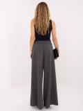 Elegant grey palazzo trousers with stripes