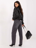 Women's dark grey balloon fit jeans