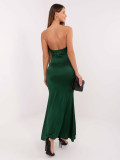 Elegant dark green maxi dress