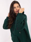 Green hoodie with embroidery