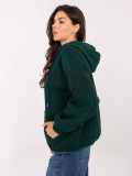 Green hoodie with embroidery