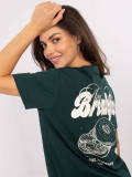 Stylish Dark Green T-Shirt with Print