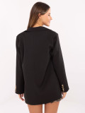 Elegant black blazer with lining and pockets